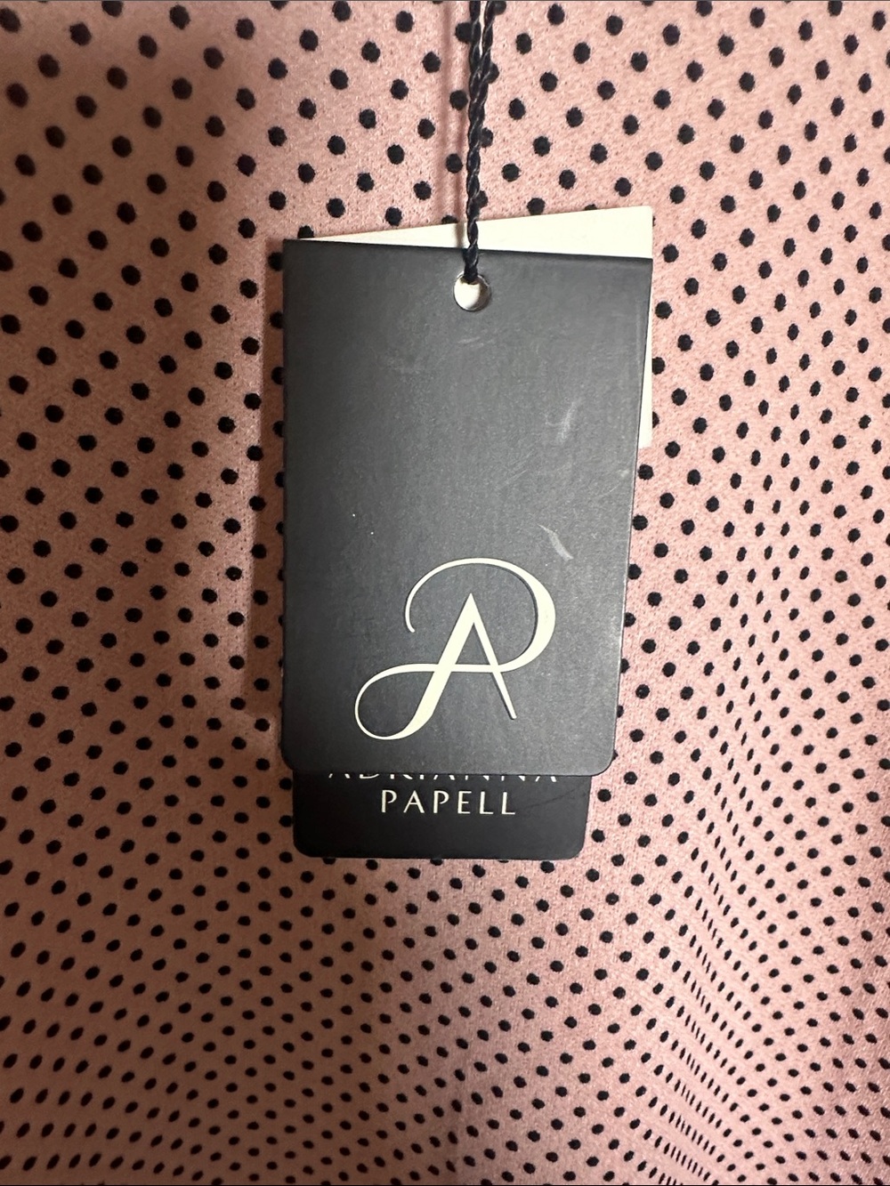 Adrianna Papell Pink Polka Dot Short Sleeve Scoop Neck Top - Picture 3 of 7